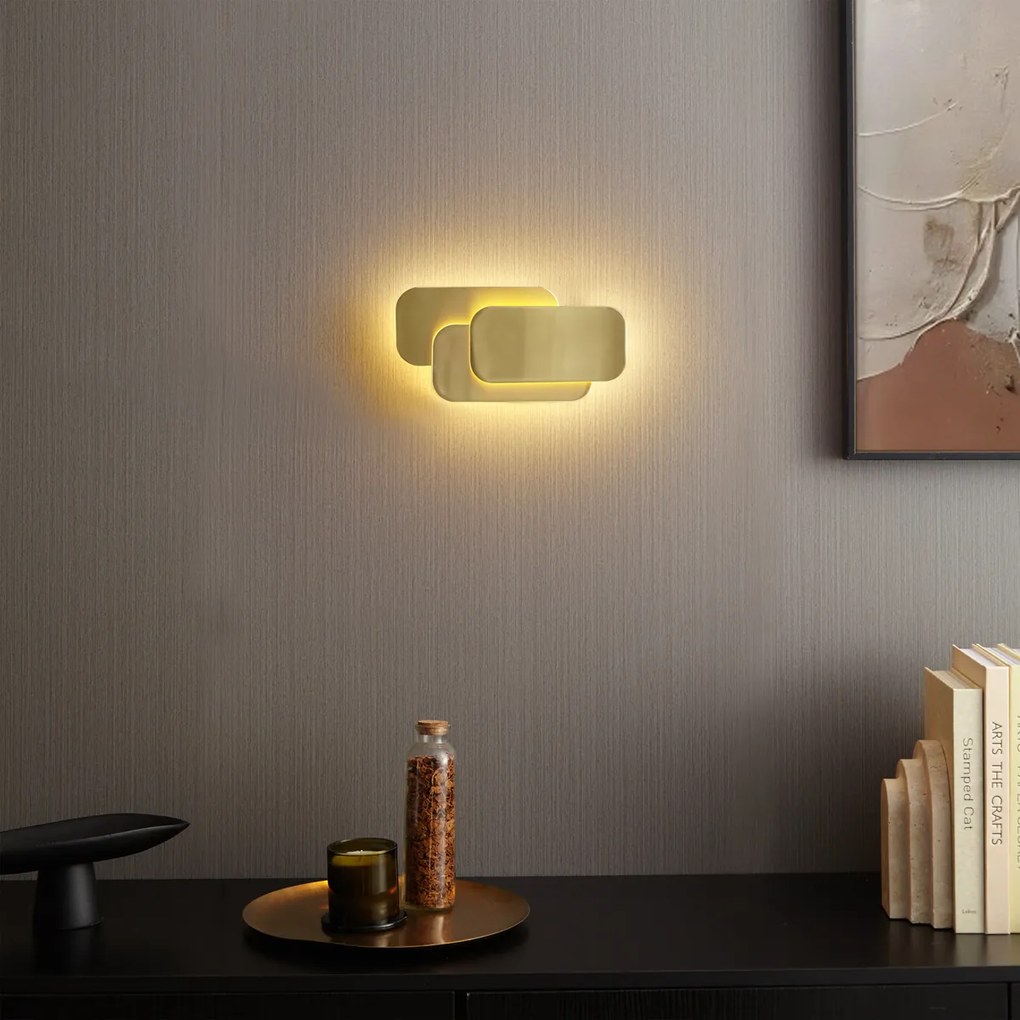 Lampă de perete modernă din alamă, cu LED integrat, reglabilă în 3 trepte - Dias