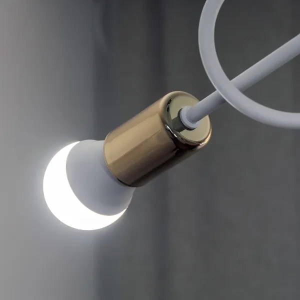 Lustră aplicată OXFORD 5xE27/15W/230V aurie/albă