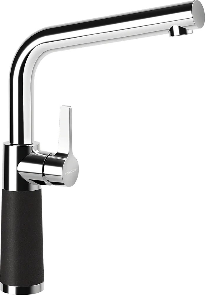 Baterie bucatarie Schock SC-540 Cristalite Nero, aspect granit, cartus ceramic, negru
