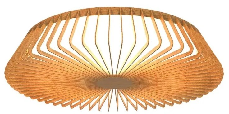 Plafoniera LED Smart dimabila cu telecomanda HIMALAYA 56W lemn