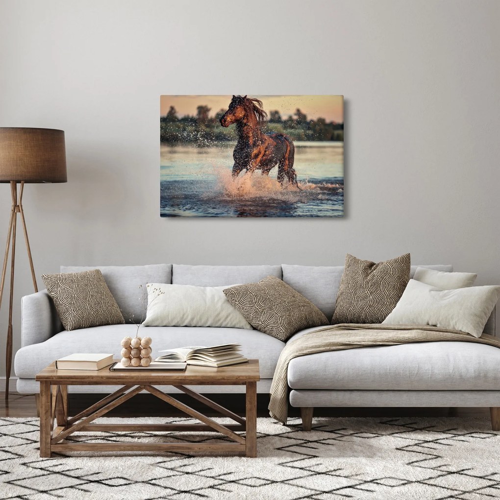 Tablou - Cal care aleargă (90x60 cm)