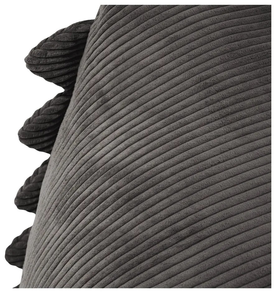 Fotoliu puf pentru copii crem cu tapițerie din catifea reiată Snug 80 Dragon – SLOWDOWN