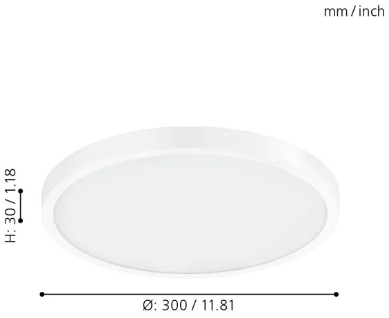Eglo 98293 - Plafonieră LED dimabilă FUEVA-A, 20W, 230V + telecomandă