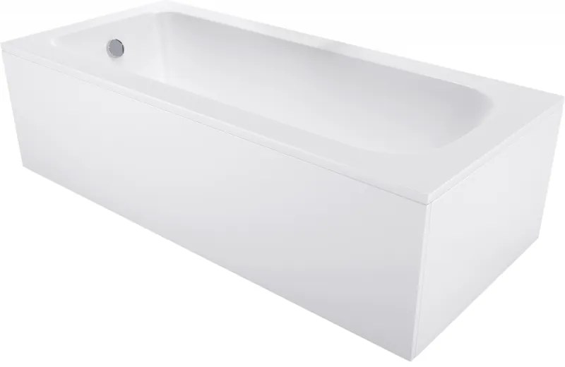 Mexen Vega cadă dreptunghiulară 150 x 70 cm cu panouri, Albă - 55011507000X