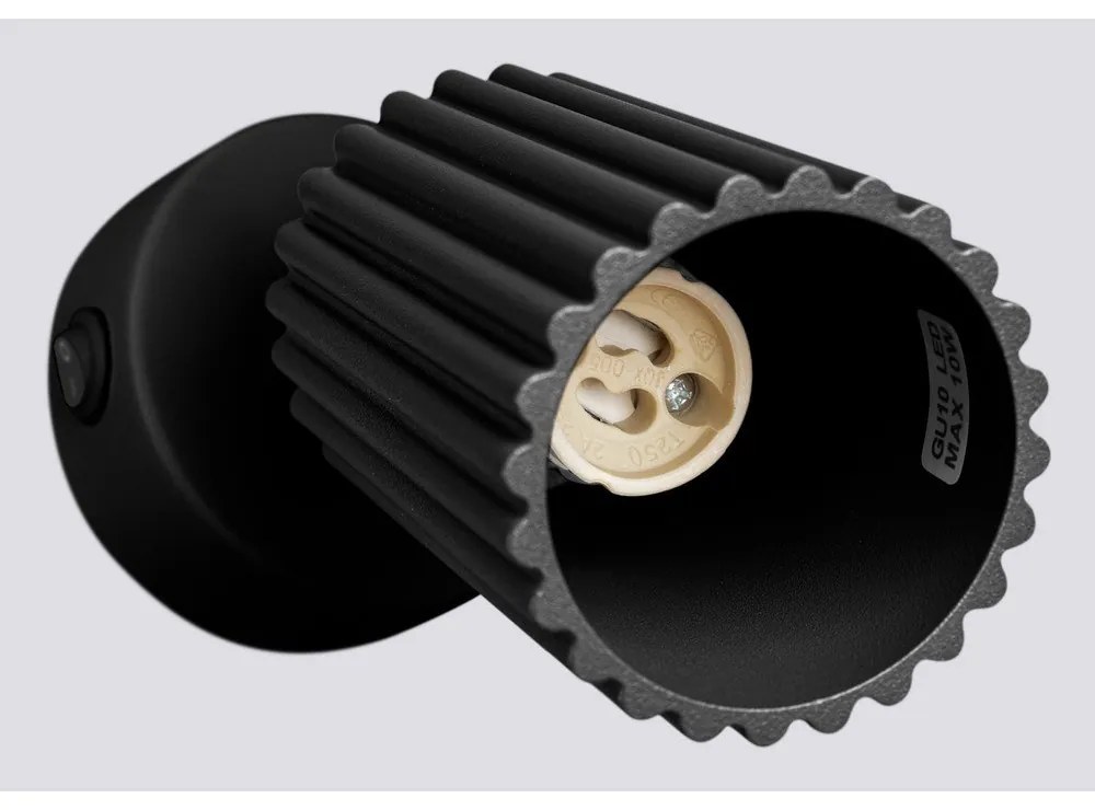 Spot negru 8x16 cm Gleam – Sollux