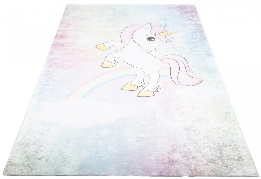 Covor colorat pentru copii cu motiv de unicorn Lăţime: 140 cm | Lungime: 200 cm