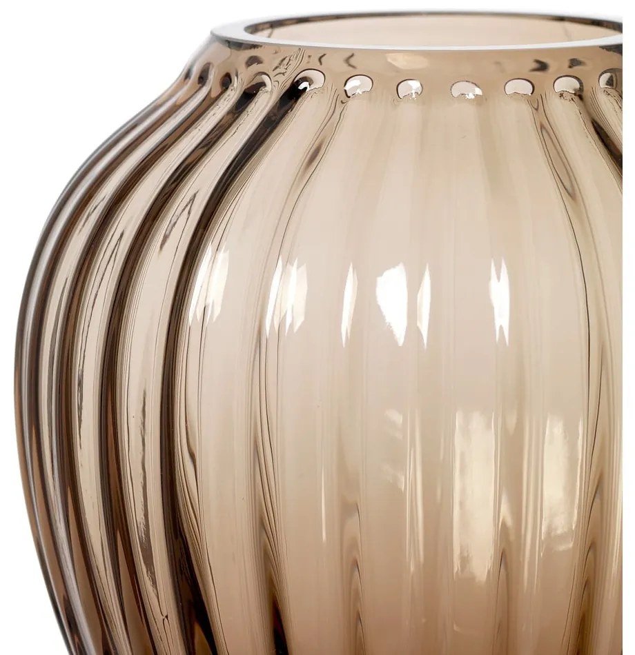 Vază din sticlă Kähler Design Hammershøi, înălțime 14 cm, maro