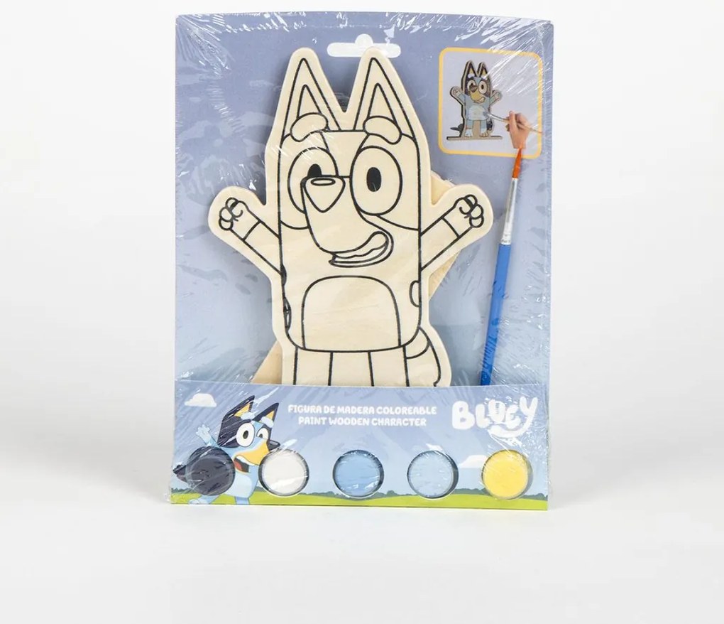 Bluey Fun figură din lemn de vopsit