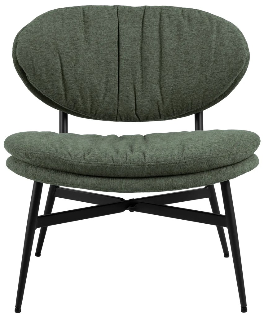 MAZZONI EXPORT SOPHIA Verde (material Apia 352)/cadru negru - FOTOLIU DE ODIHNĂ SCAUN PENTRU SALON/BIROU TAPIȚAT