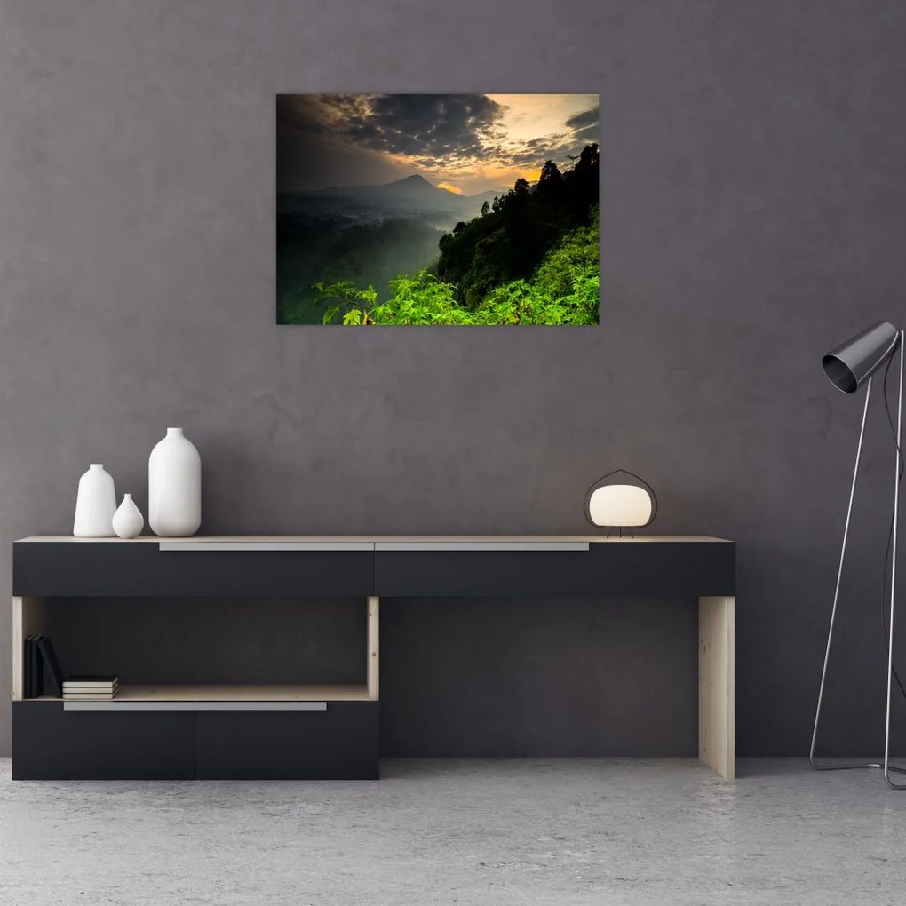 Tablou - peisaj montan verde (70x50 cm)