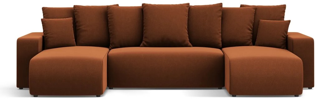 Coltar extensibil Jini in forma de U cu 5 locuri, colt reversibil si tapiterie din tesatura structurala