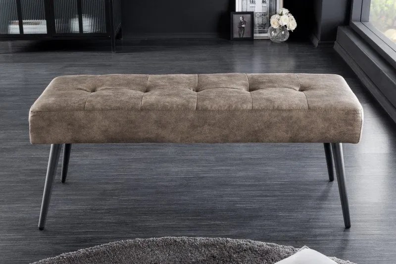 Bancheta tapitata design modern Boutique 100cm, taupe