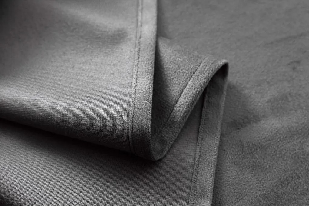 Draperie opaca DREAM VELVET 140x250 cm, gri inchis Agatat: Inele metalice
