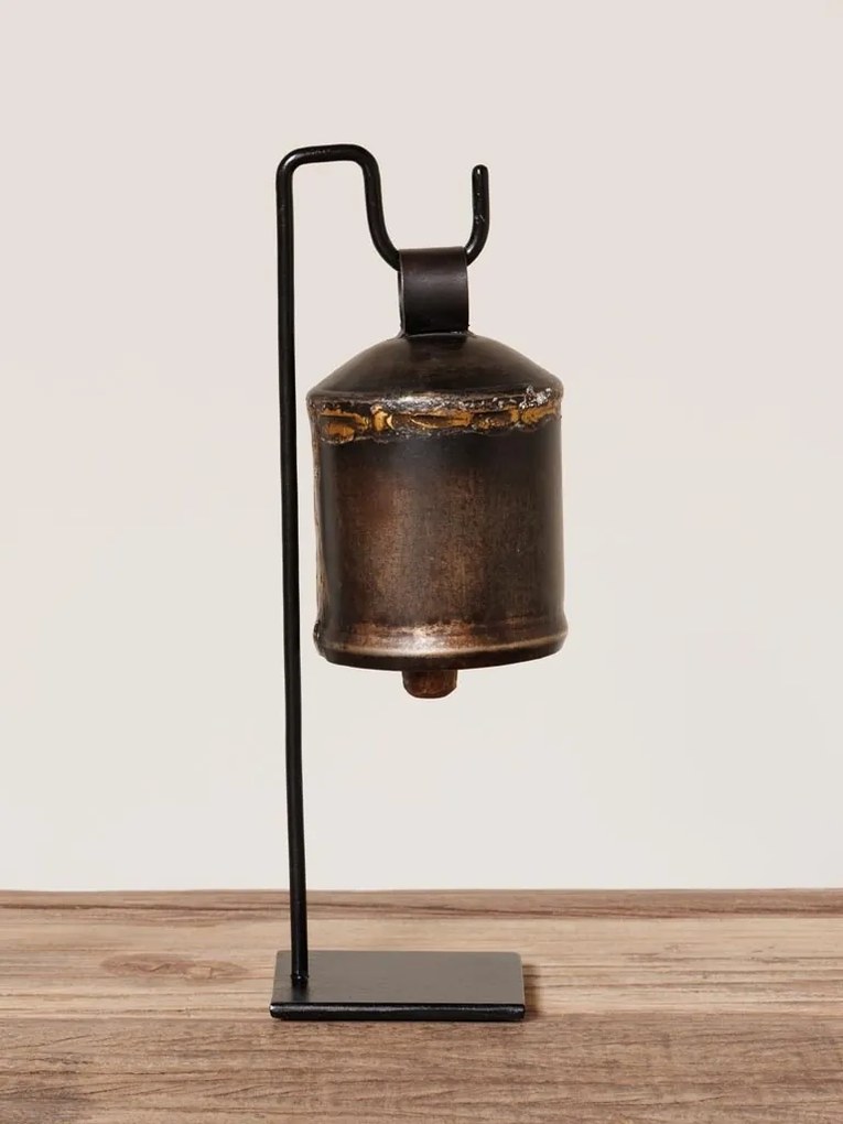 Clopot decorativ suspendat din metal, H31 cm