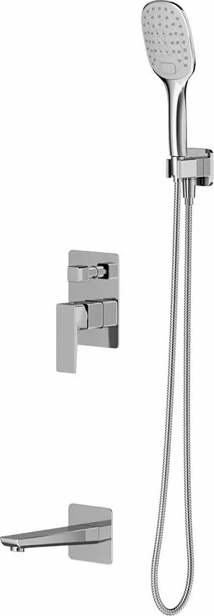 Baterie cada - dus incastrata Omnires Parma  cu corp ingropat si set de dus