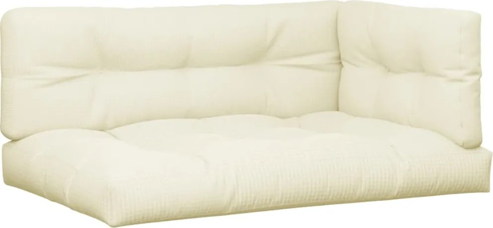 vidaXL Perne de paleți, 7 buc., crem, material textil