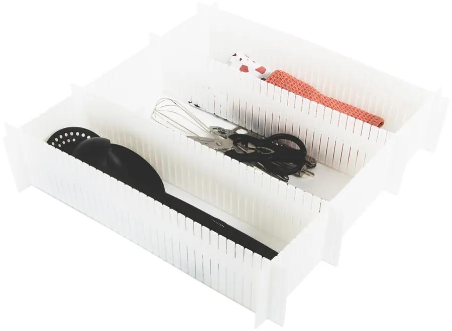 Set 6 separatoare pentru sertar Compactor Drawer Dividers, alb