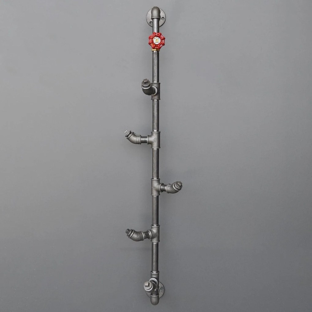 Cuier BORURAF080, argintiu, metal, 15x15x100 cm