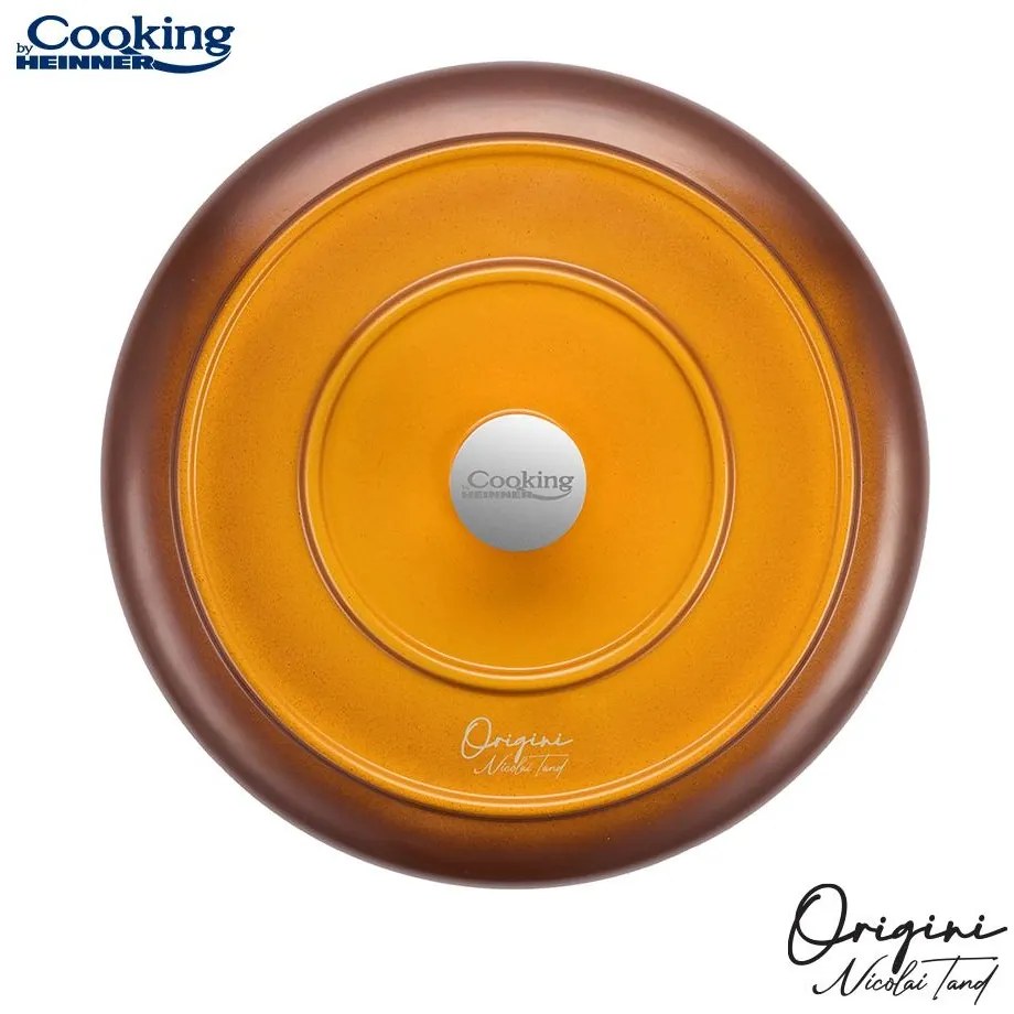 Oală din aluminiu turnat cu capac 24x12 cm, 3.9L – Cooking by Heinner, Colecția Origini by Nicolai Tand HR-BJK-C24, eficientă și antiaderentă