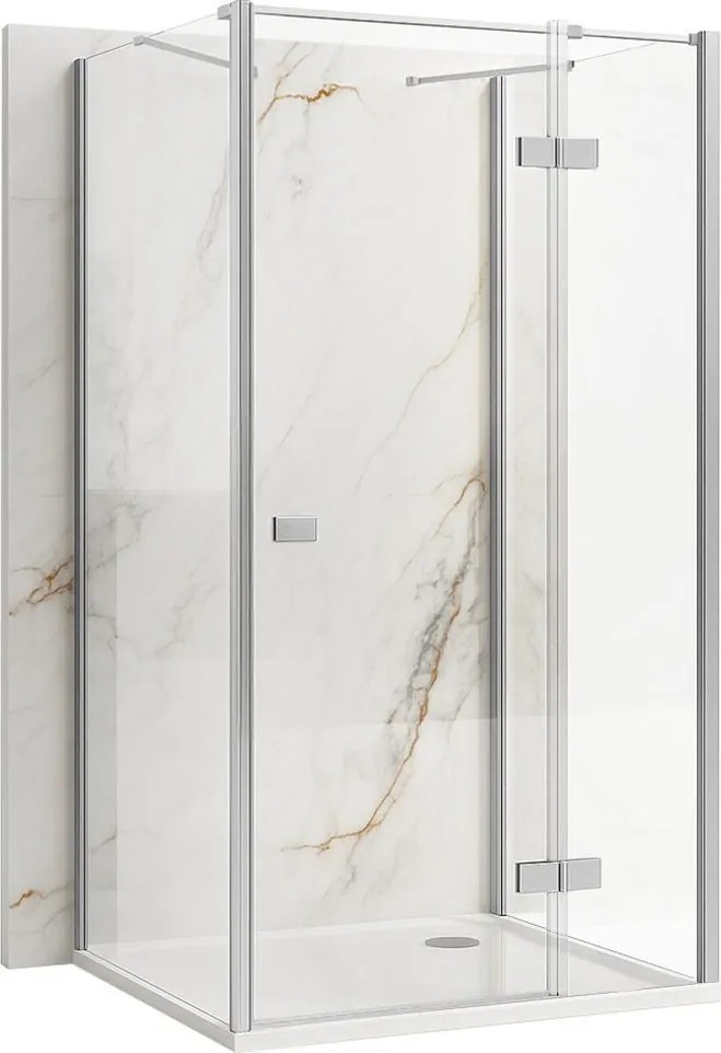 Cabina de dus Rea Atlas cu deschidere pe stanga 80x100 cm crom