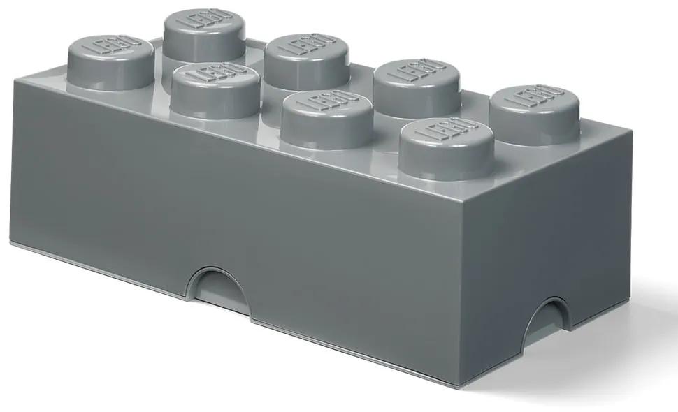 Cutie depozitare LEGO® Rectangle, gri închis