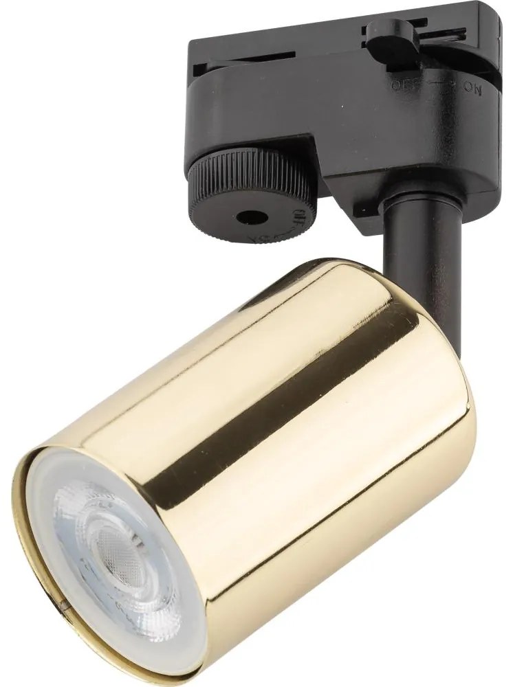 Spot pentru sistem de șină TOP 1xGU10/10W/230V auriu/negru