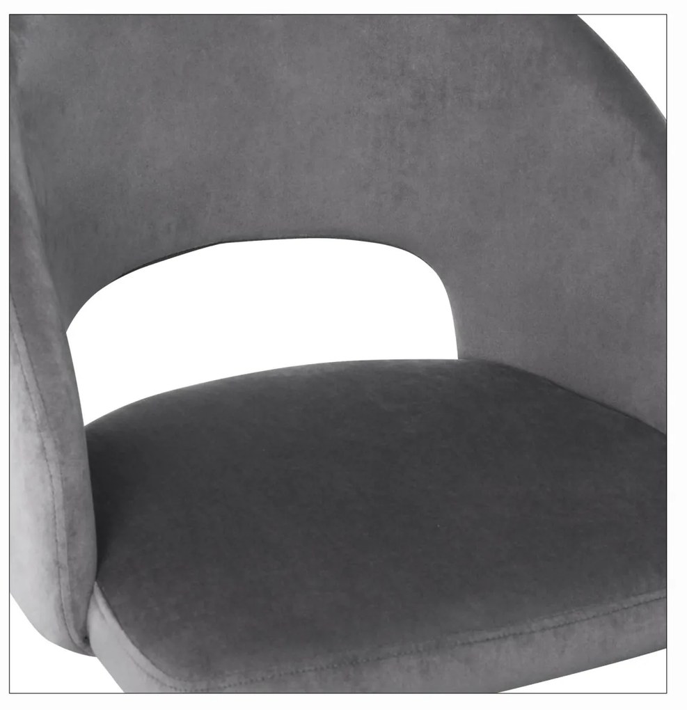 Scaun K455 Velvet Gri – H77