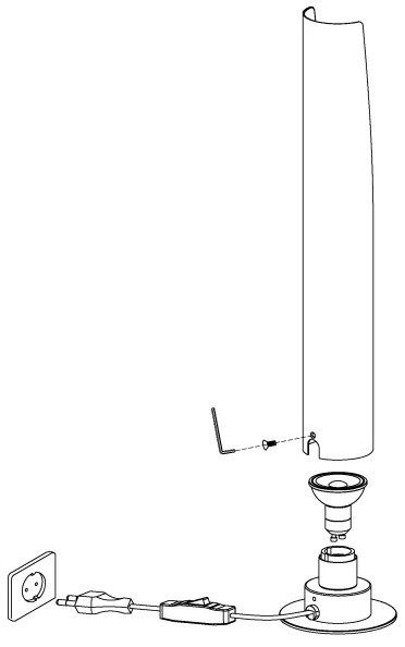 Eglo 97583 - Lampă de masă LED BARBORRO 1xGU10/5W/230V