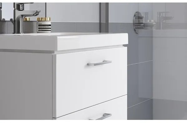 Cersanit S801-146-DSM - Dulap suspendat pentru baie cu lavoar LARA COMO, alb