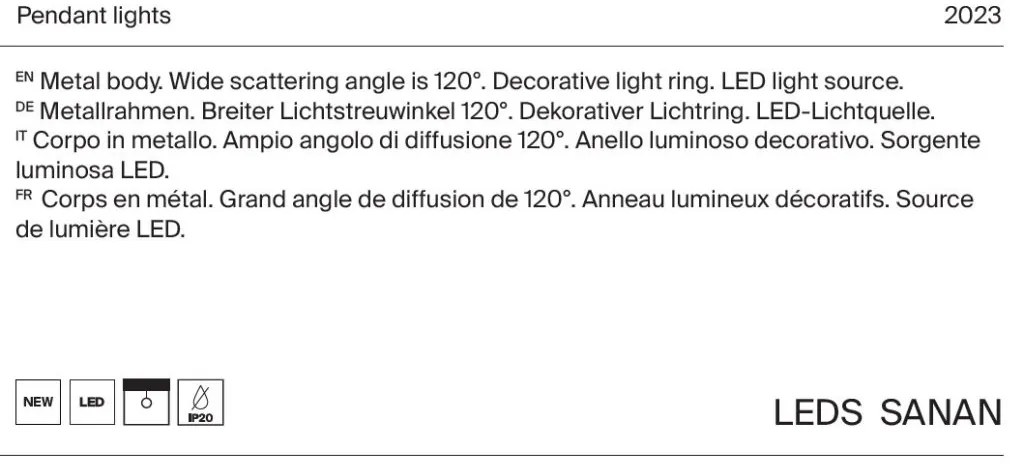 Pendul LED design tehnic Orlo negru