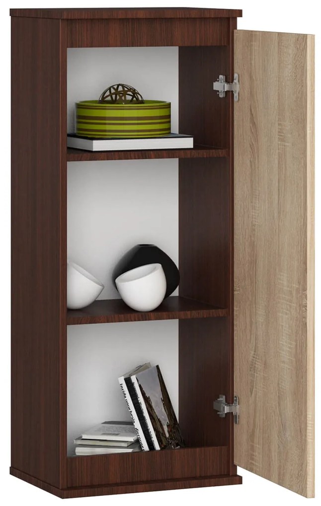 Dulap suspendat Wren II (wenge + Stejar sonoma). 1069967