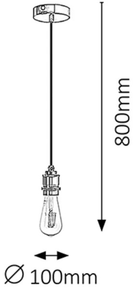 Rabalux 1417 - Lampa suspendata FIXY E27/40W bronz