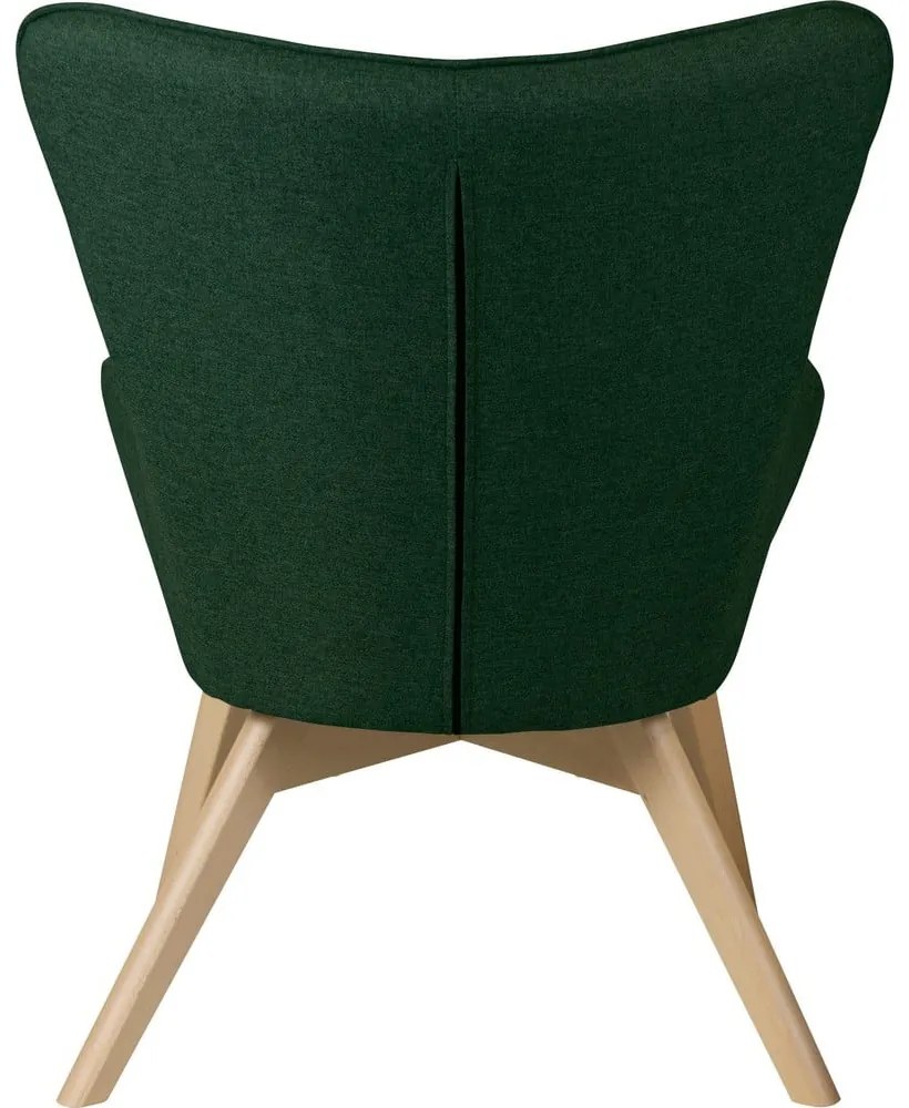 Fotoliu cu taburet verde închis Niko – Ropez