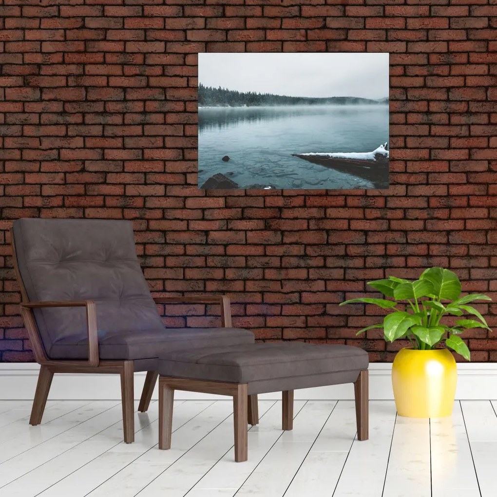 Tablou - lacul nordic înghețat (70x50 cm)