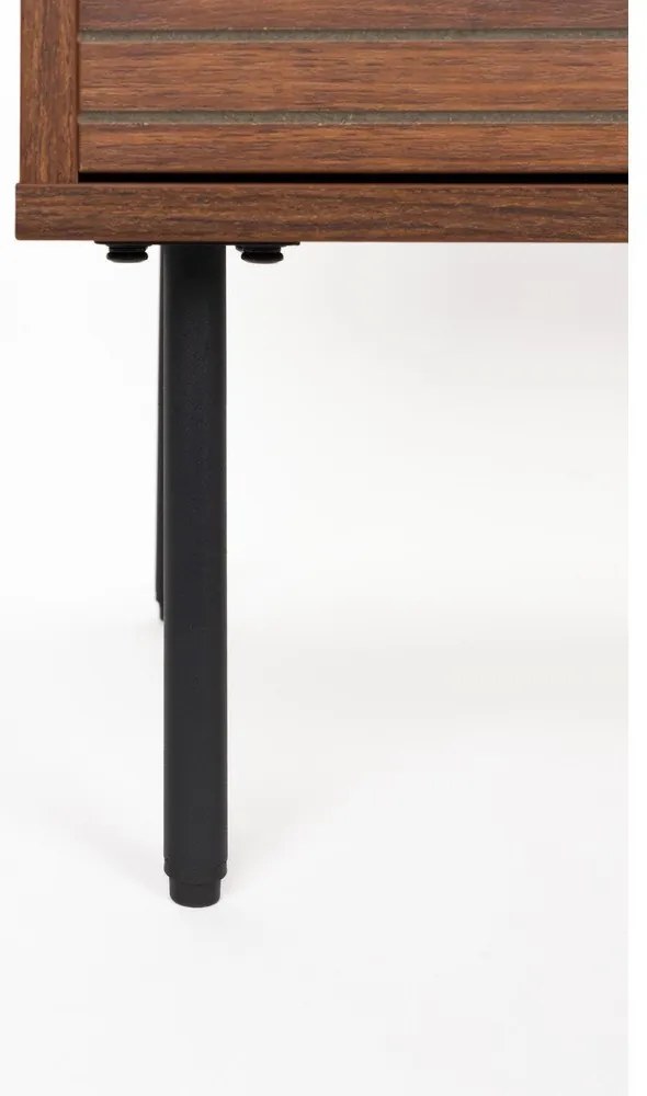 Comodă maro cu aspect de lemn de nuc 110x74x40 cm Stripes – White Label