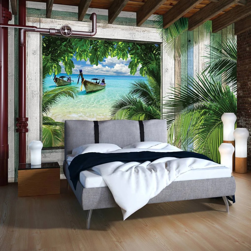Fototapet - Plajă, mare, nisip (152,5x104 cm)