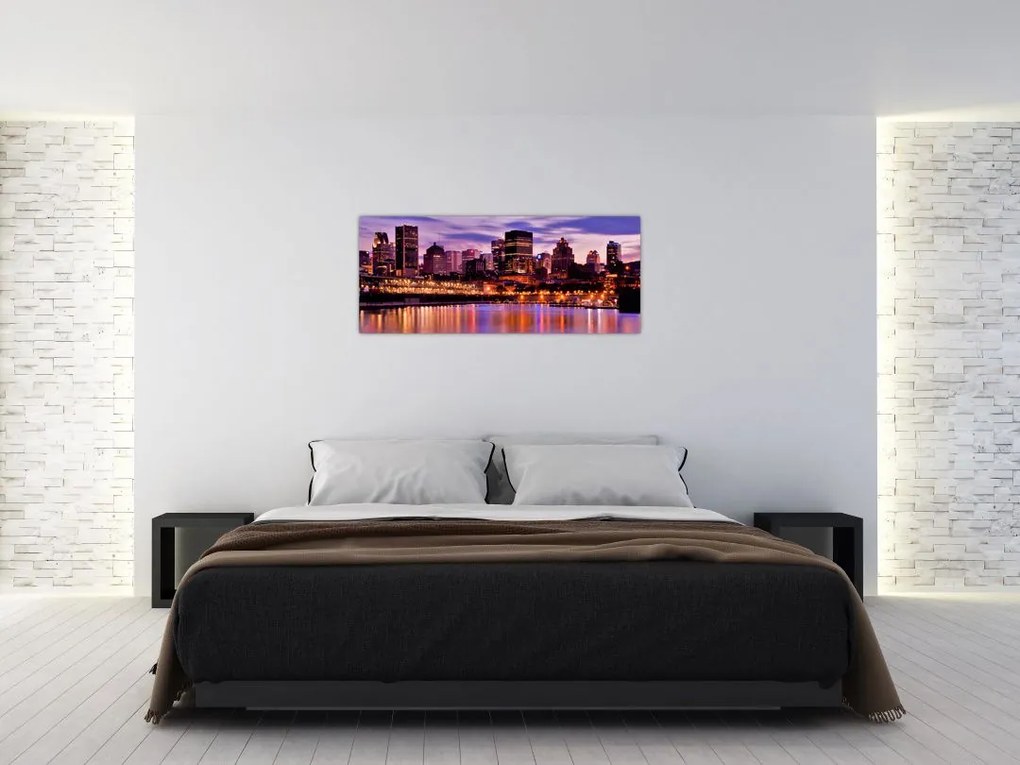 Tablou orașului nocturn (120x50 cm)
