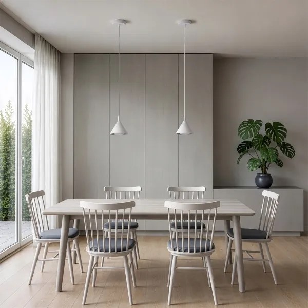 BRILAGI - LED Lampă suspendată pe cablu CONE SINGLE 1xGX53/15W/230V albă