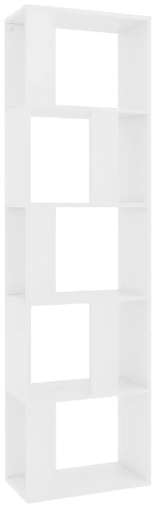 800108 vidaXL Bibliotecă/Separator cameră, alb, 45x24x159 cm, PAL
