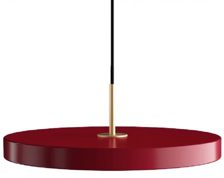 Lustra LED design scandinav Asteria medium - ruby red/ auriu