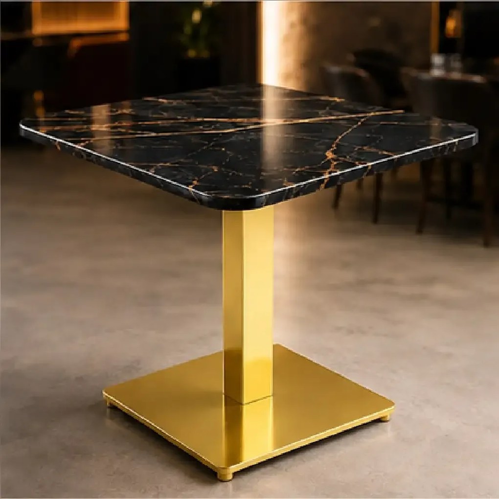 Picioare metalice pentru masa 80x80 cm,culoare auriu