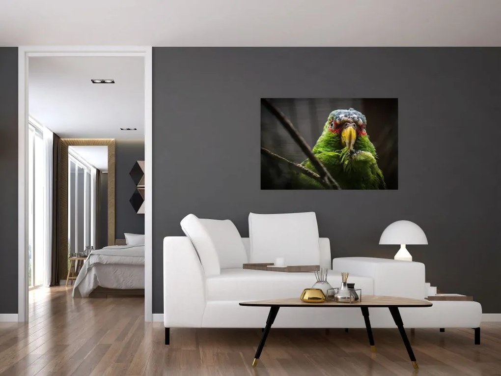 Tablou cu papagal (90x60 cm)