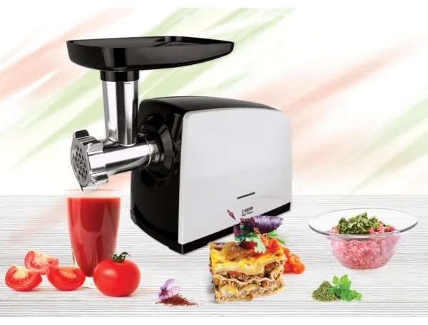 Heinner MG-2100BKWH - Mașină de tocat carne 2100 W/230 V, negru/alb