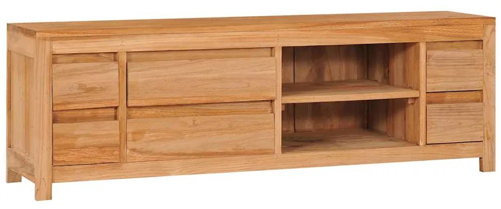 vidaXL Comodă TV, 115 x 30 x 40 cm, lemn masiv de tec