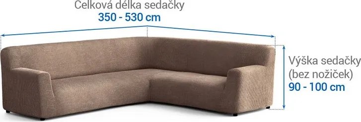 Gaico Huse bielastice COSTINA alunei colţar (l. 350 - 530 cm)