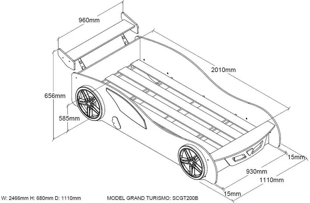 Set CARBED format din GRAND TURISMO și SALTEA PAT COPIIua asortată.