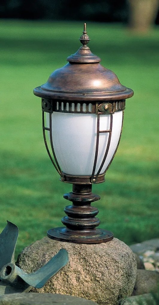 Stalp iluminat exterior din fier forjat, inaltime 88cm, AL 6601