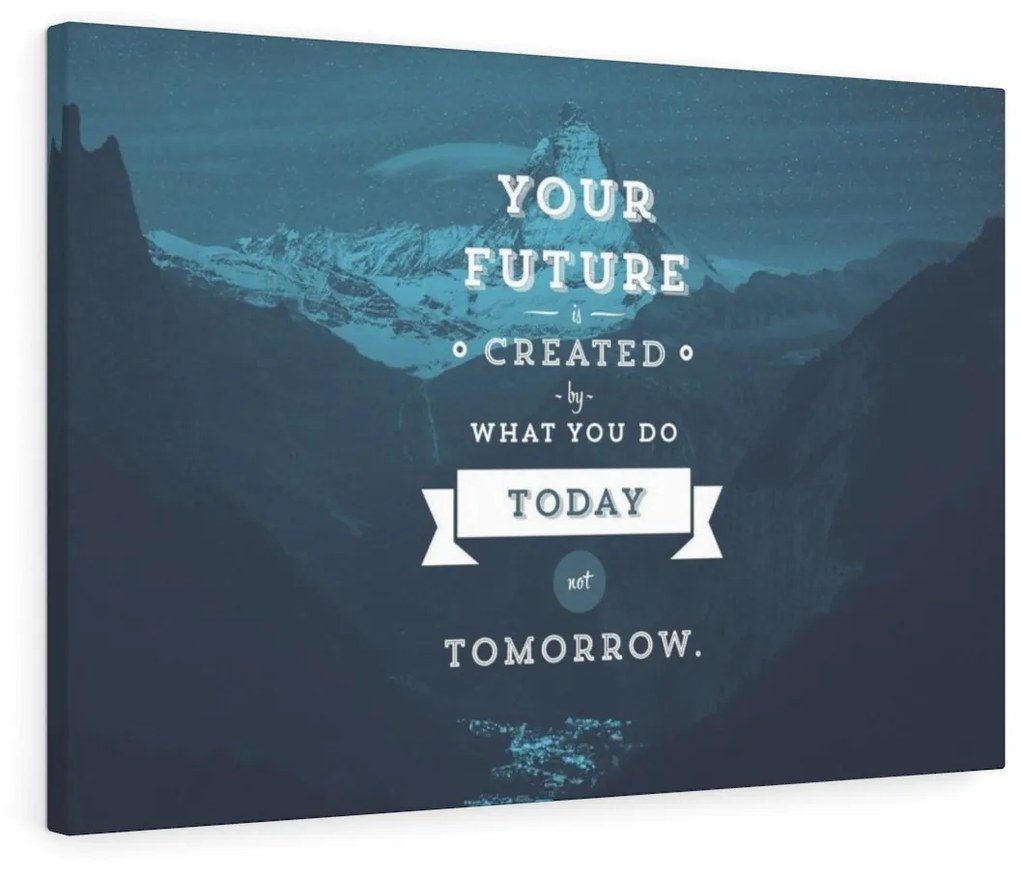 Tablou canvas Motivational Your Future Created - 60x40 cm 60x40 cm