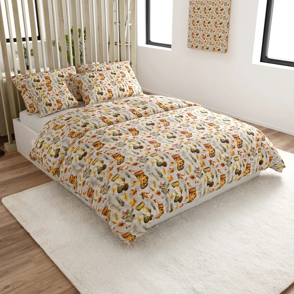 Lenjerie de pat din bumbac AUTUMN SOCKS colorata Dimensiune lenjerie de pat: 70 x 90 cm | 140 x 200 cm