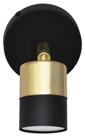 Spot LED de perete TUBSSON 1xGU10/4,8W/230V negru/auriu